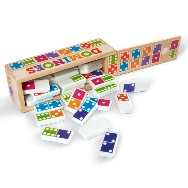 Melissa & Doug Dominoes houten dominospel 28 st