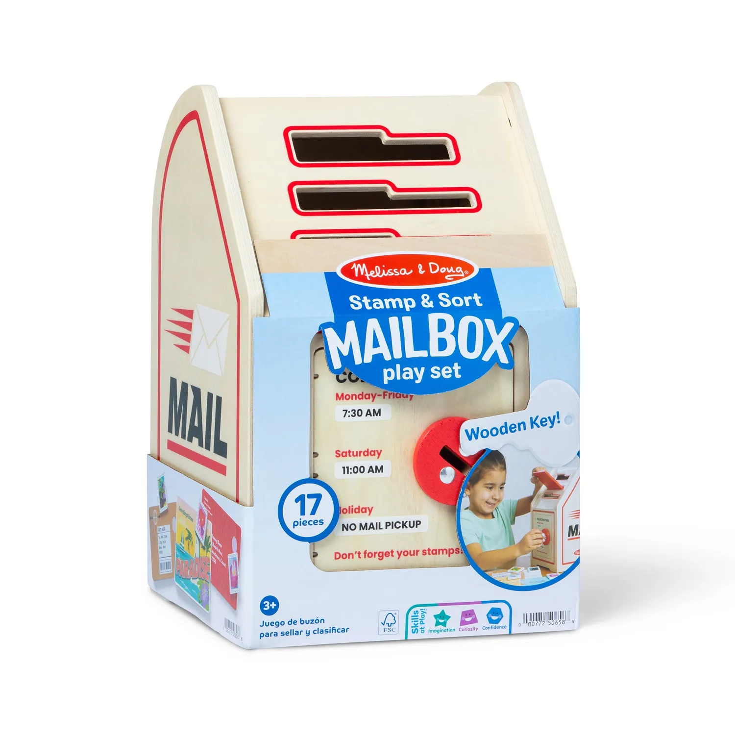 Melissa & Doug Stamp and Sort houten brievenbus postset 3-5 jaar