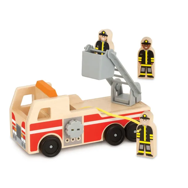 Melissa & Doug Classic Wooden Fire Truck brandweerauto hout