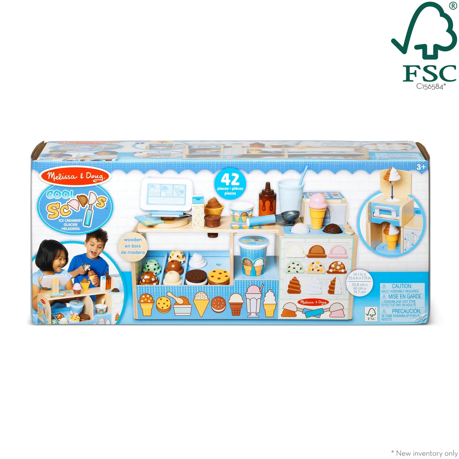 Melissa & Doug Cool Scoops ijssalon 42-delig hout