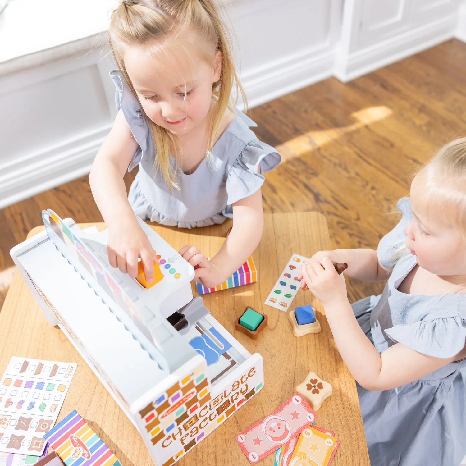 Melissa & Doug Wooden Chocolate Factory speelset chocolaatjes hout