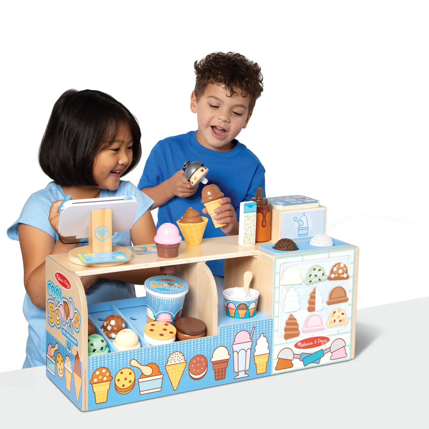 Melissa & Doug Cool Scoops ijssalon 42-delig hout