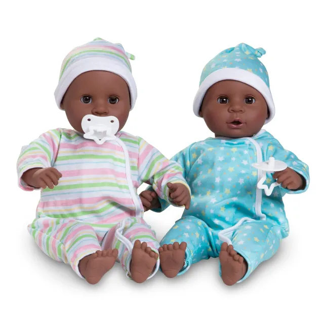 Melissa & Doug Mine to Love Twins Tyler & Taylor poppen 38 cm