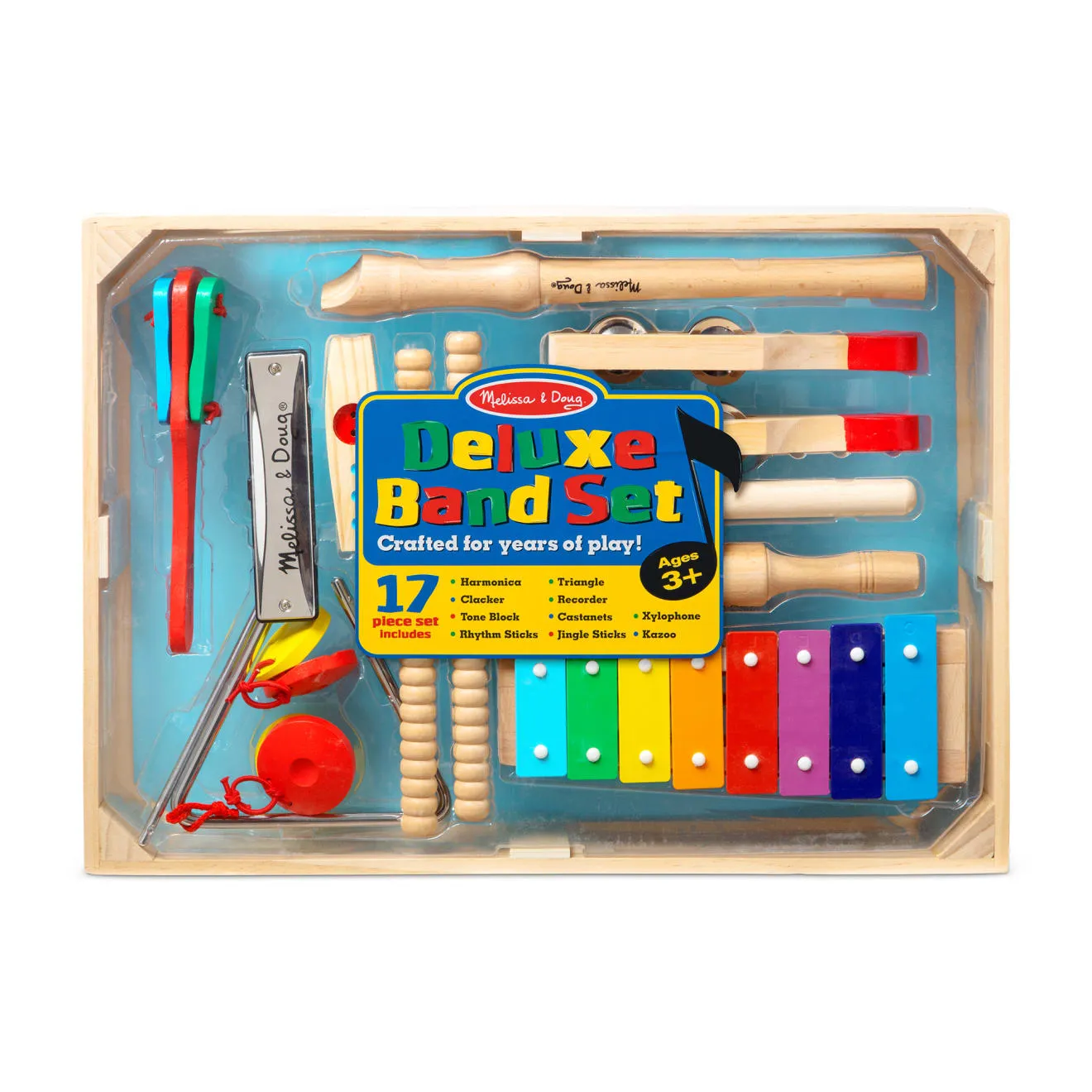 Melissa & Doug Deluxe Band muziekinstrumenten 11-delig hout
