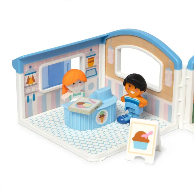 Melissa & Doug Cheery Lane IJs en Pizza poppenhuis 12-delig 2+ jaar