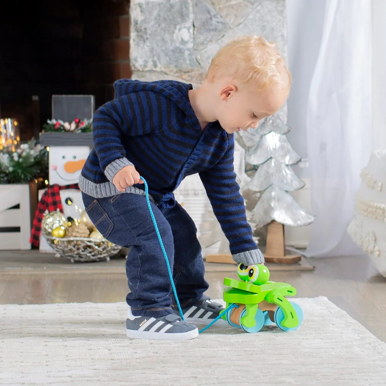 Melissa & Doug First Play Frolicking Frog trekspeeltje houten