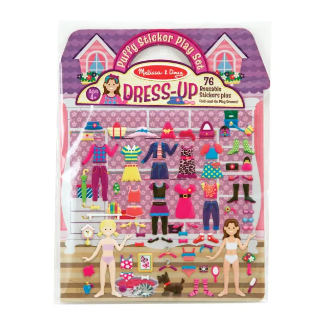 Melissa & Doug Puffy Sticker Dress-Up stickerboek 76 stickers