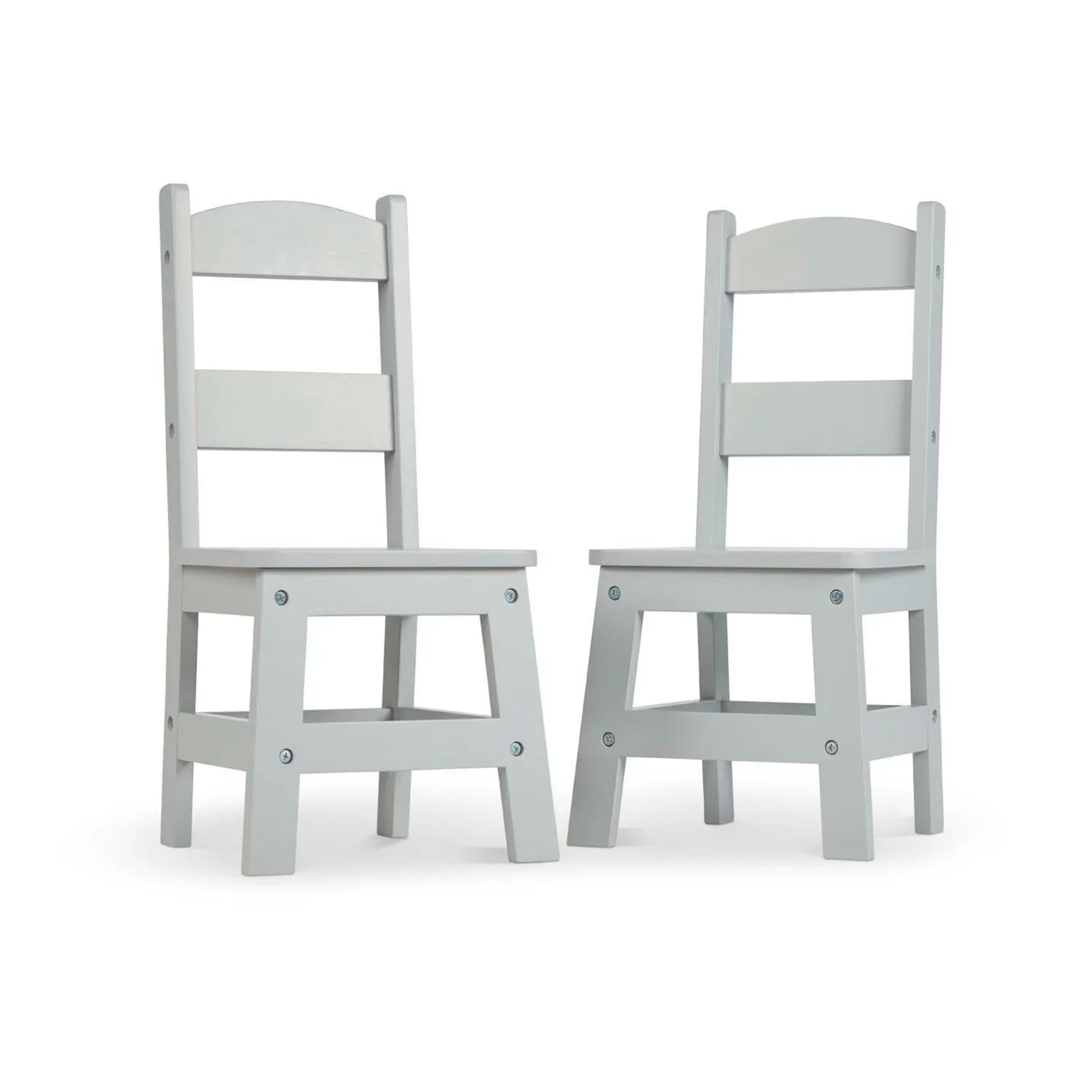 Melissa & Doug Child's Wooden Chair Pair kinderstoelen 2 stuks grijs