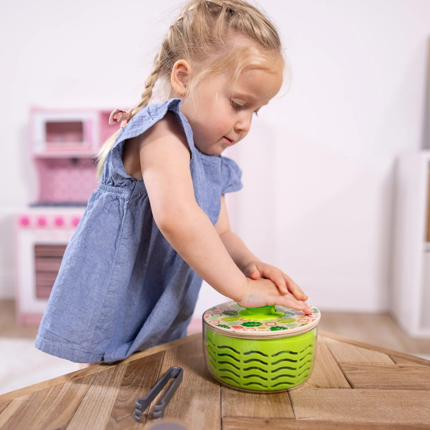 Melissa & Doug Salad Spinner speelkeuken saladeset hout