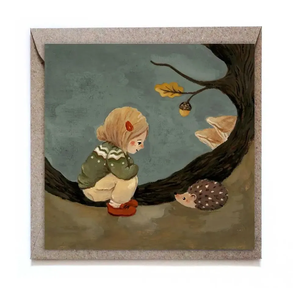 Ginger Fairy My little hedgehog wenskaart 120x120 met envelop