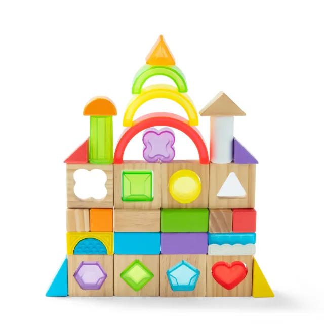 Melissa & Doug Sensory sensorische blokken houten kist 1+ jaar