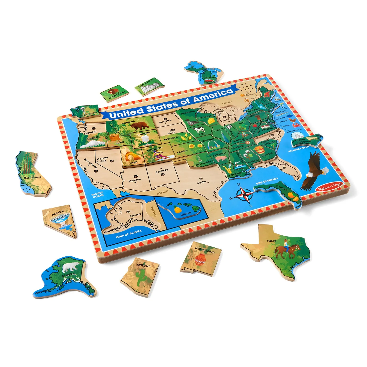 Melissa & Doug USA Geluidspuzzel Hout 40 stukjes