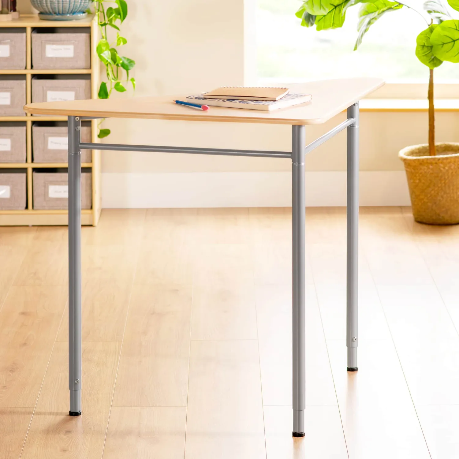 Guidecraft Standing Modular Desk bureau verstelbaar berken
