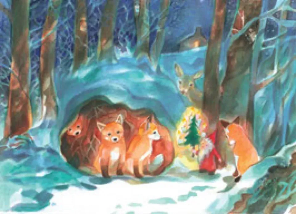 Ginger Fairy Marie-Laure Viriot kaart Weihnachten im Wald