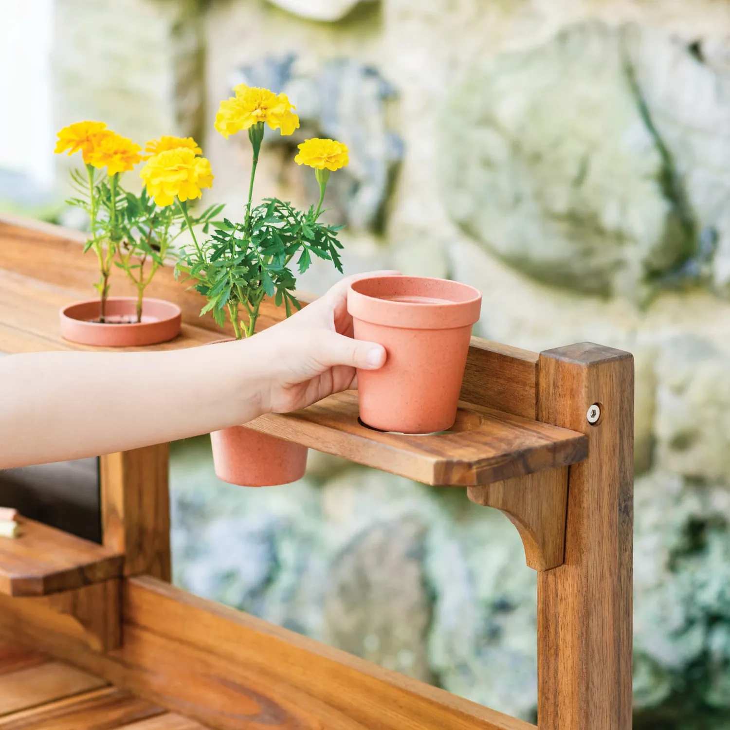 Martha Stewart Kids Potting Bench planttafel acacia met gereedschap