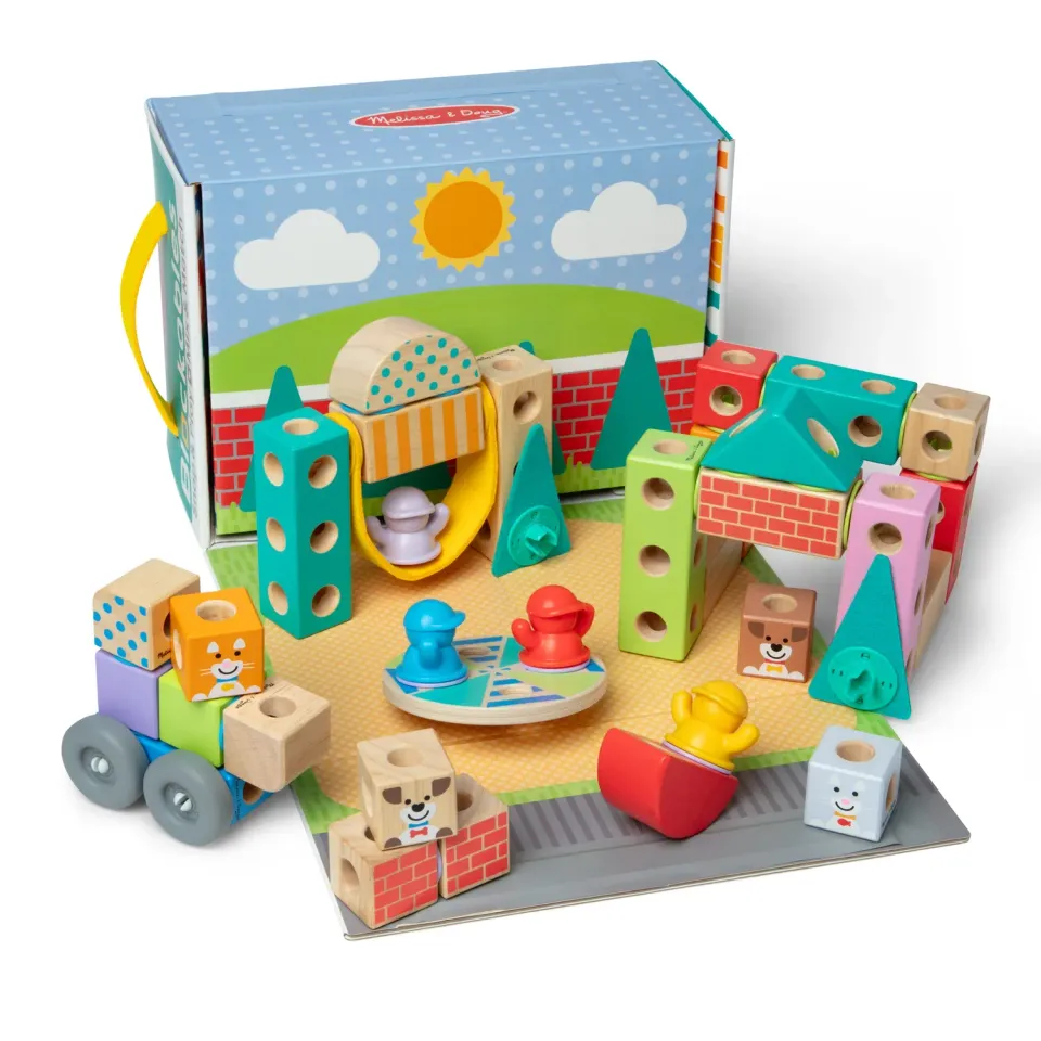 Melissa & Doug Blockables Stad Bouwset Hout 73-delig