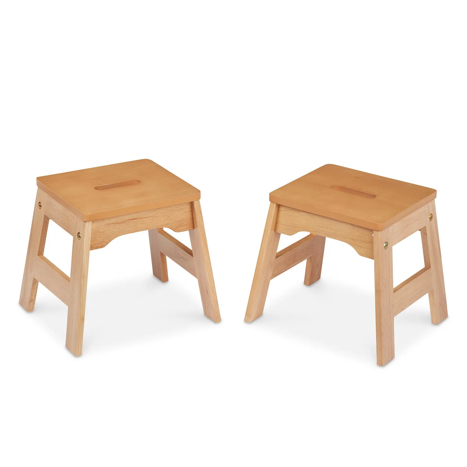 Melissa & Doug Wooden Stools kinderkrukjes set van 2 stapelbaar