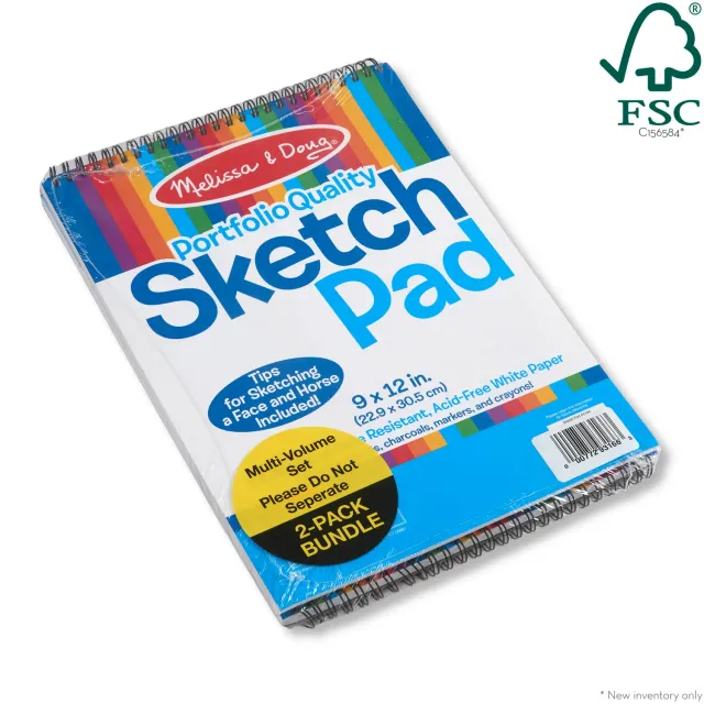 Melissa & Doug Sketch Pad 9x12 schetsboek 2 stuks
