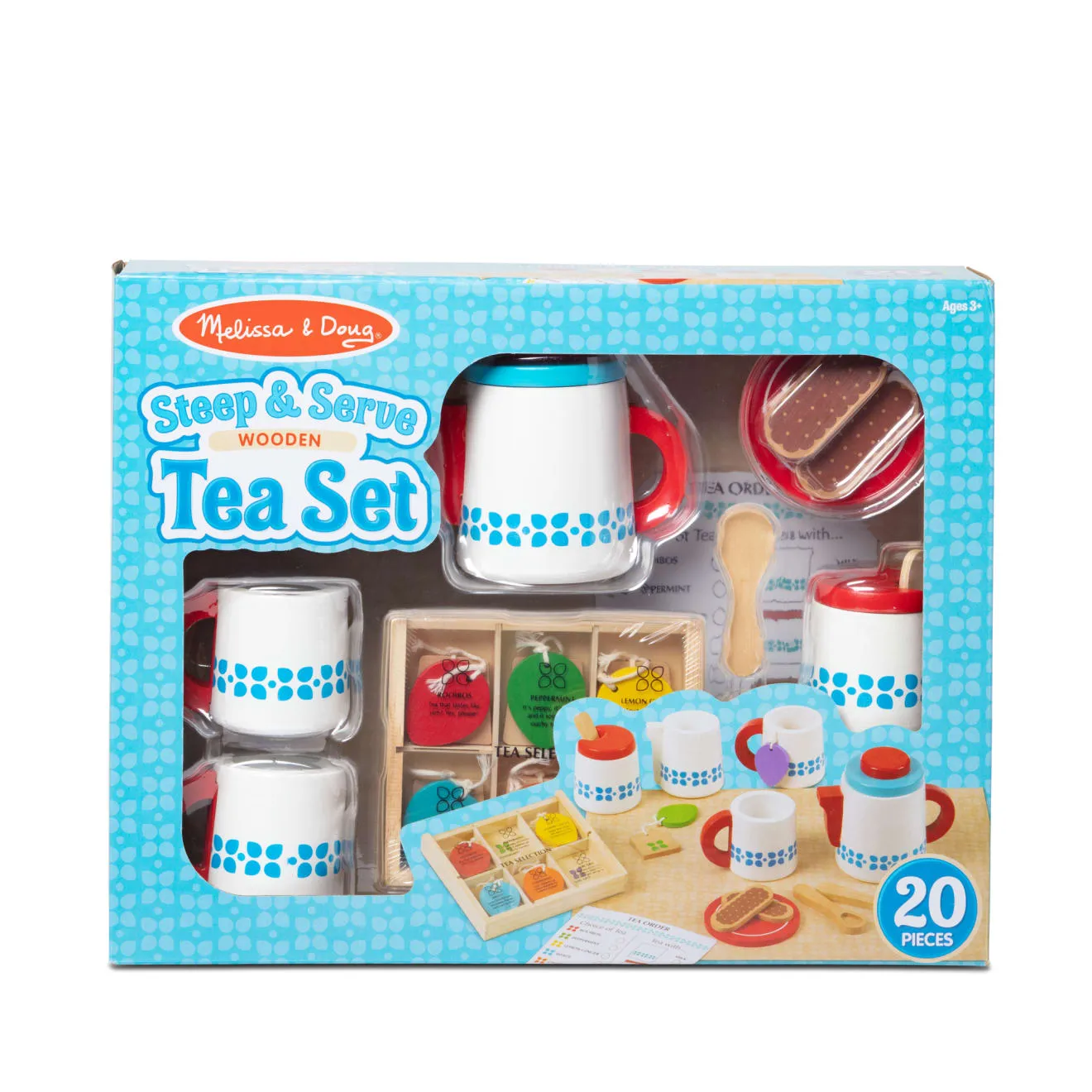 Melissa & Doug Steep & Serve theeset hout 3+ jaar theefeestje