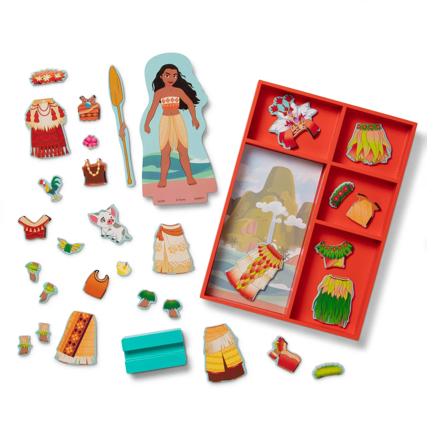 Melissa & Doug Disney Moana magnetische aankleedpop 30-delig hout