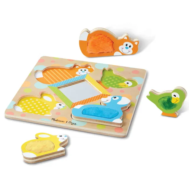 Melissa & Doug First Play Peek-a-Boo Pets puzzel spiegel