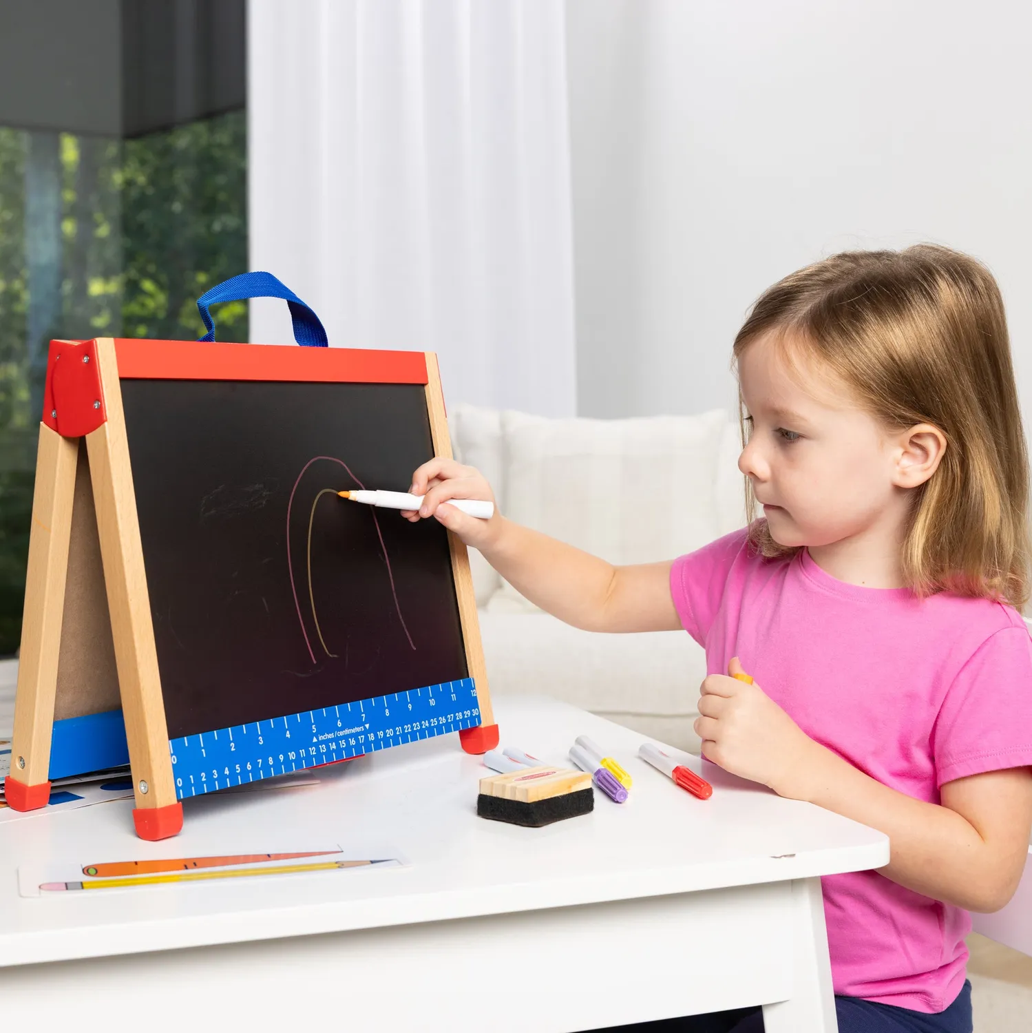 Melissa & Doug Take-Along schildersezel meeneem hout