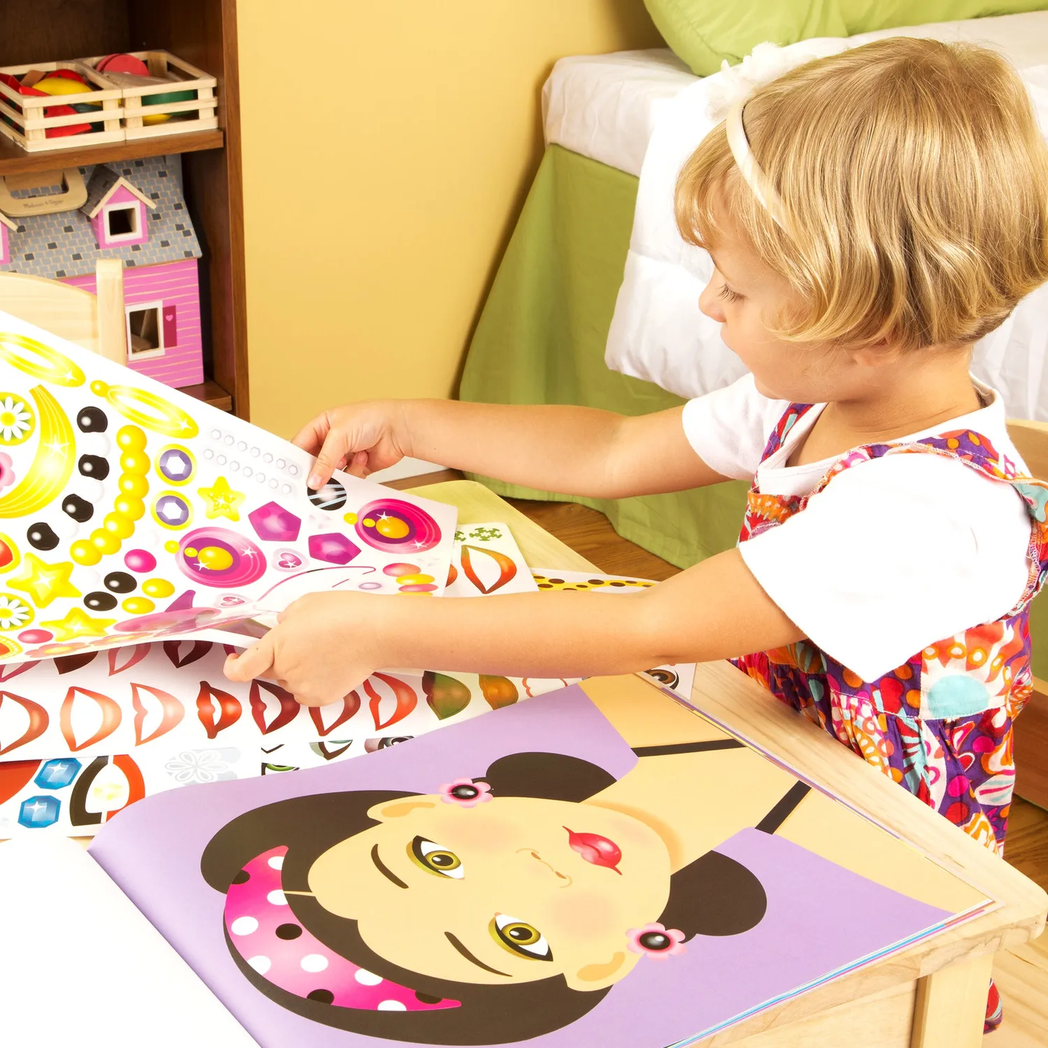 Melissa & Doug Make-a-Face Fashion Faces stickerboek