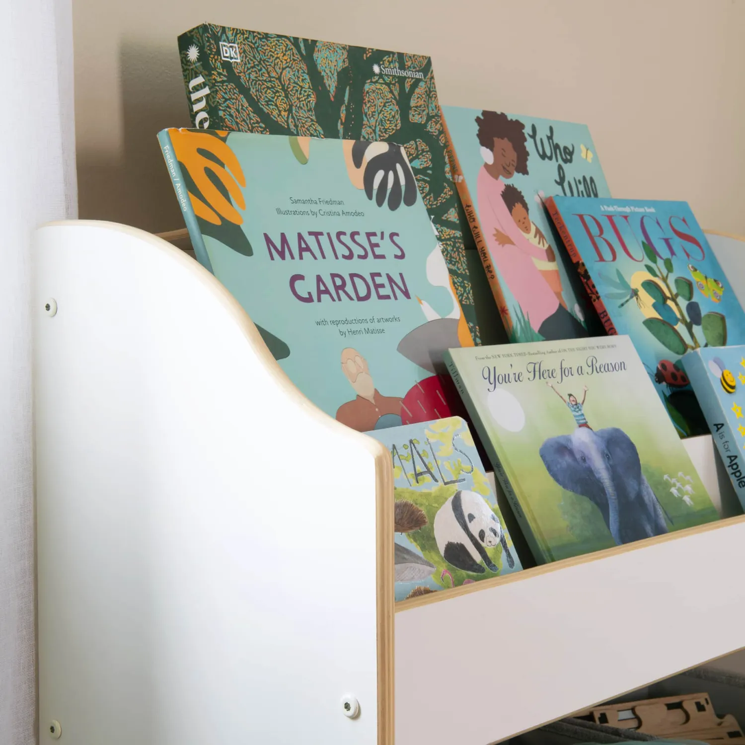 Guidecraft EdQ Book and Bin Browser boekenkast met bakken wit