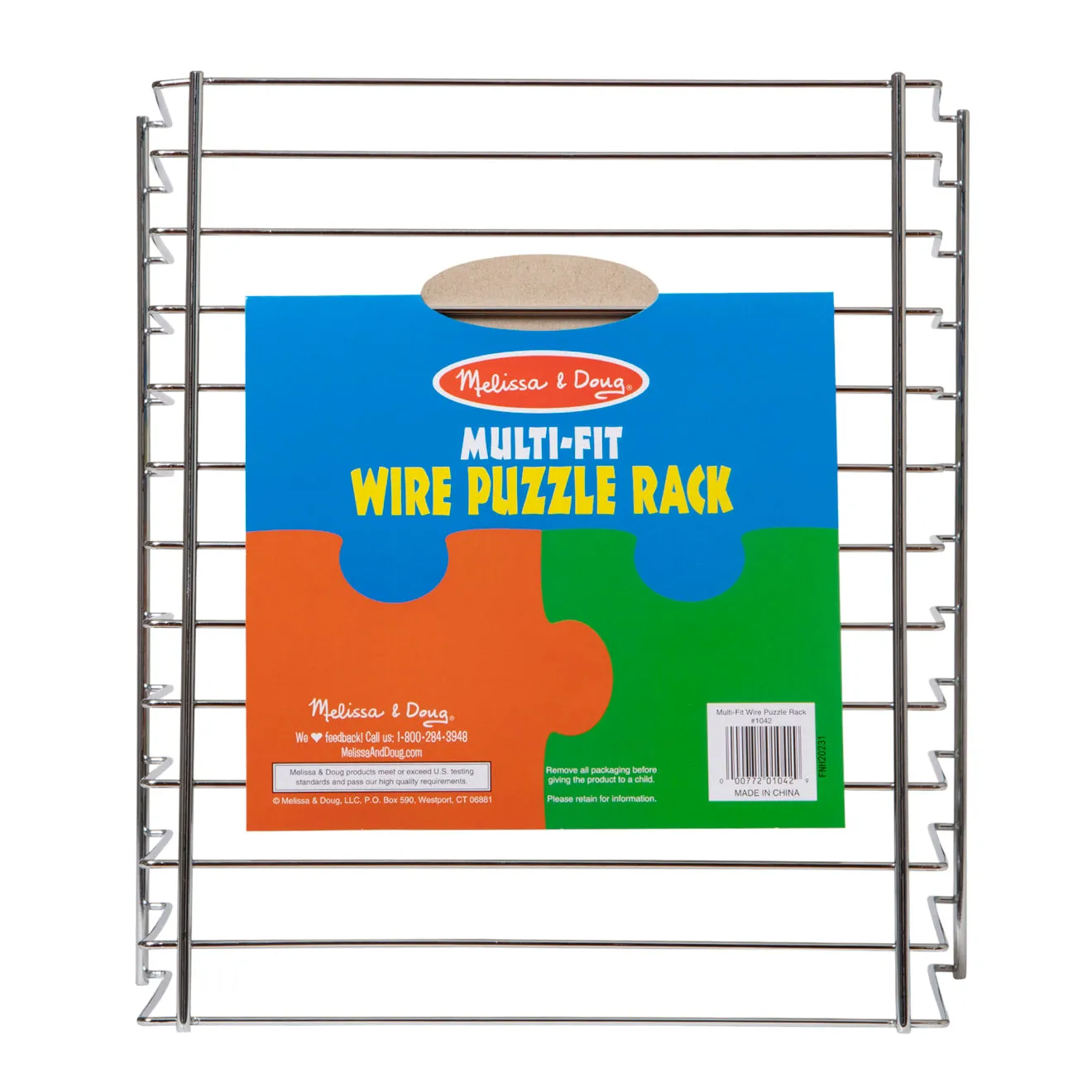 Melissa & Doug Multi-Fit Wire puzzelrek voor 12 puzzels
