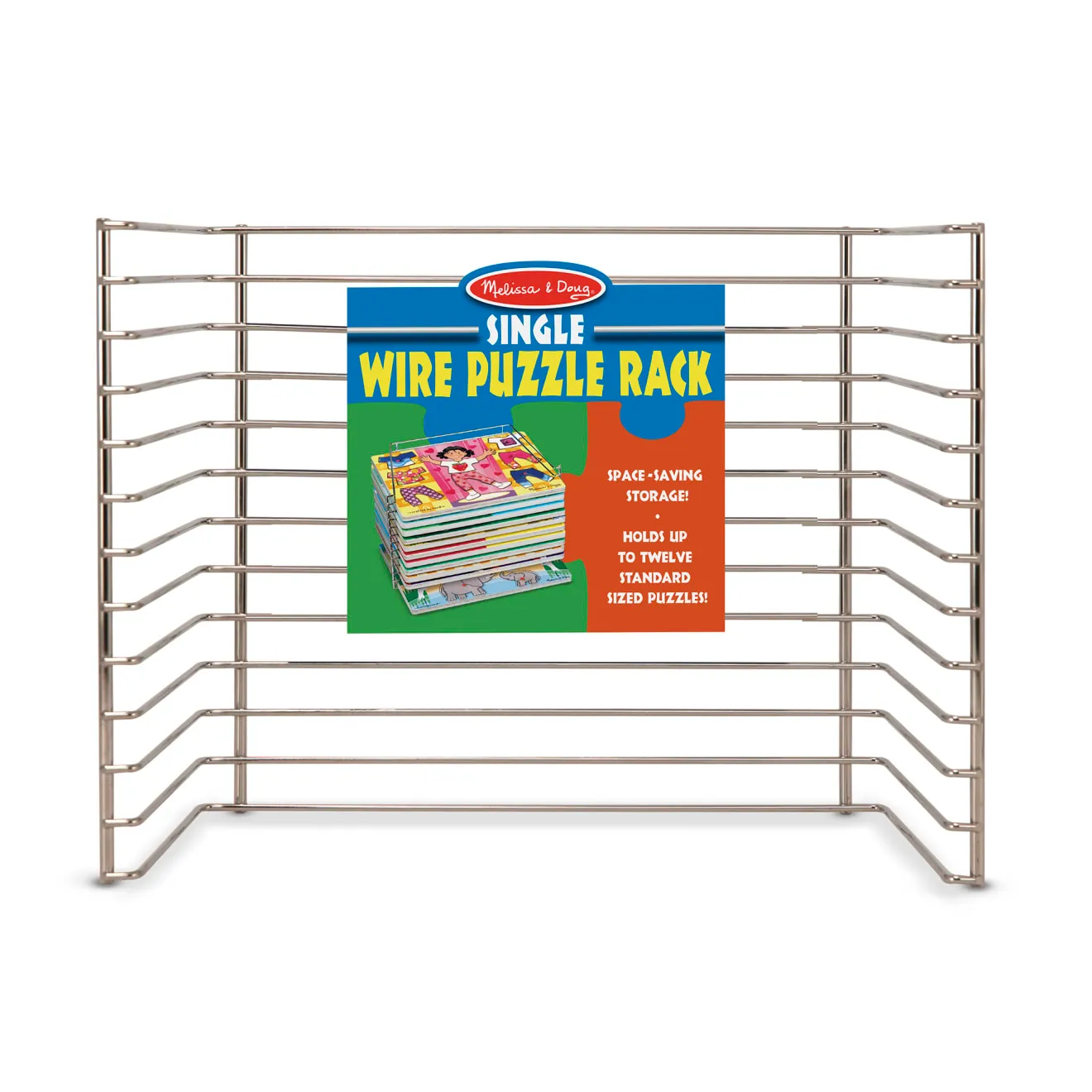Melissa & Doug Wire Puzzle puzzelrek voor 12 puzzels