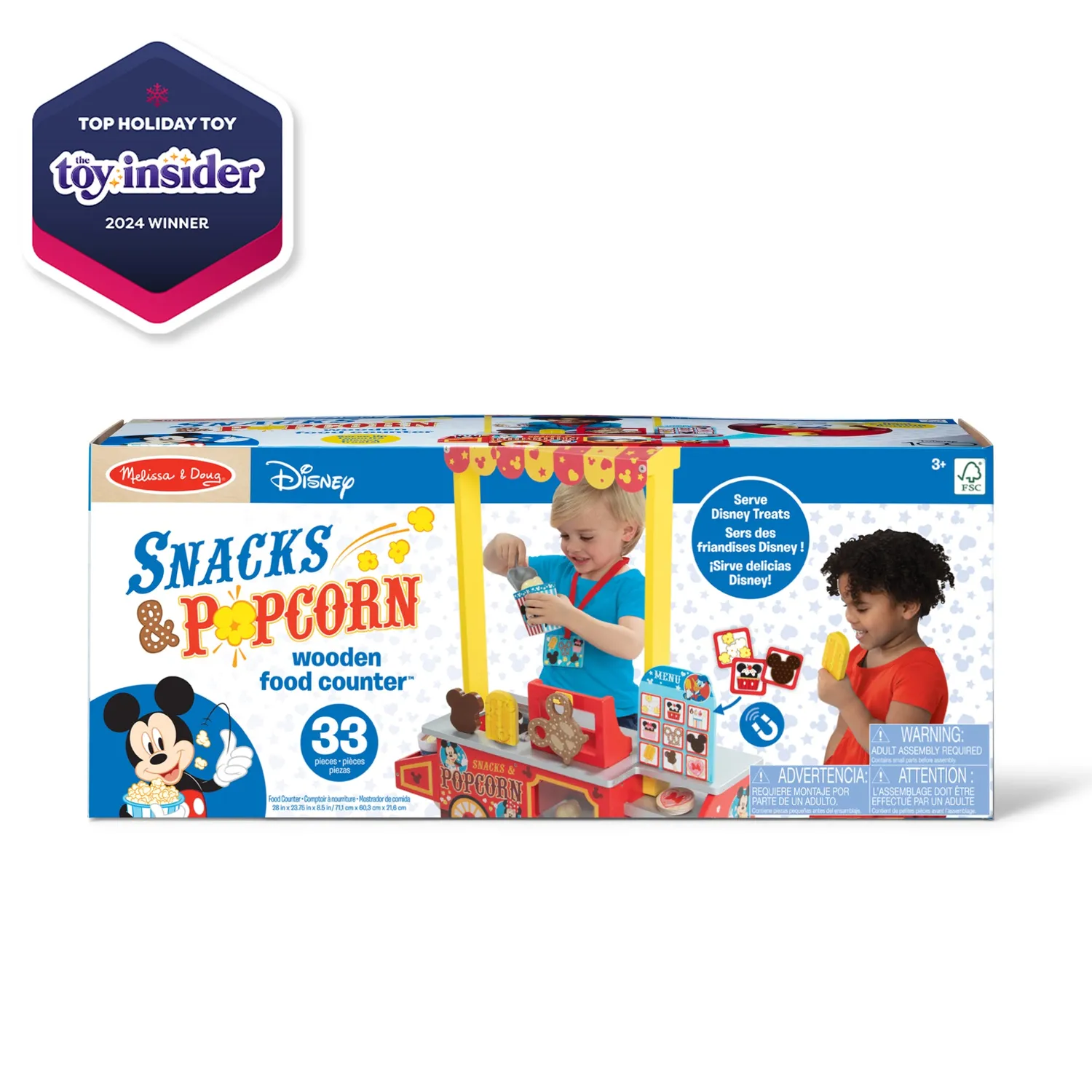 Melissa & Doug Disney Snacks Popcorn Speelwinkel houten 33-delig