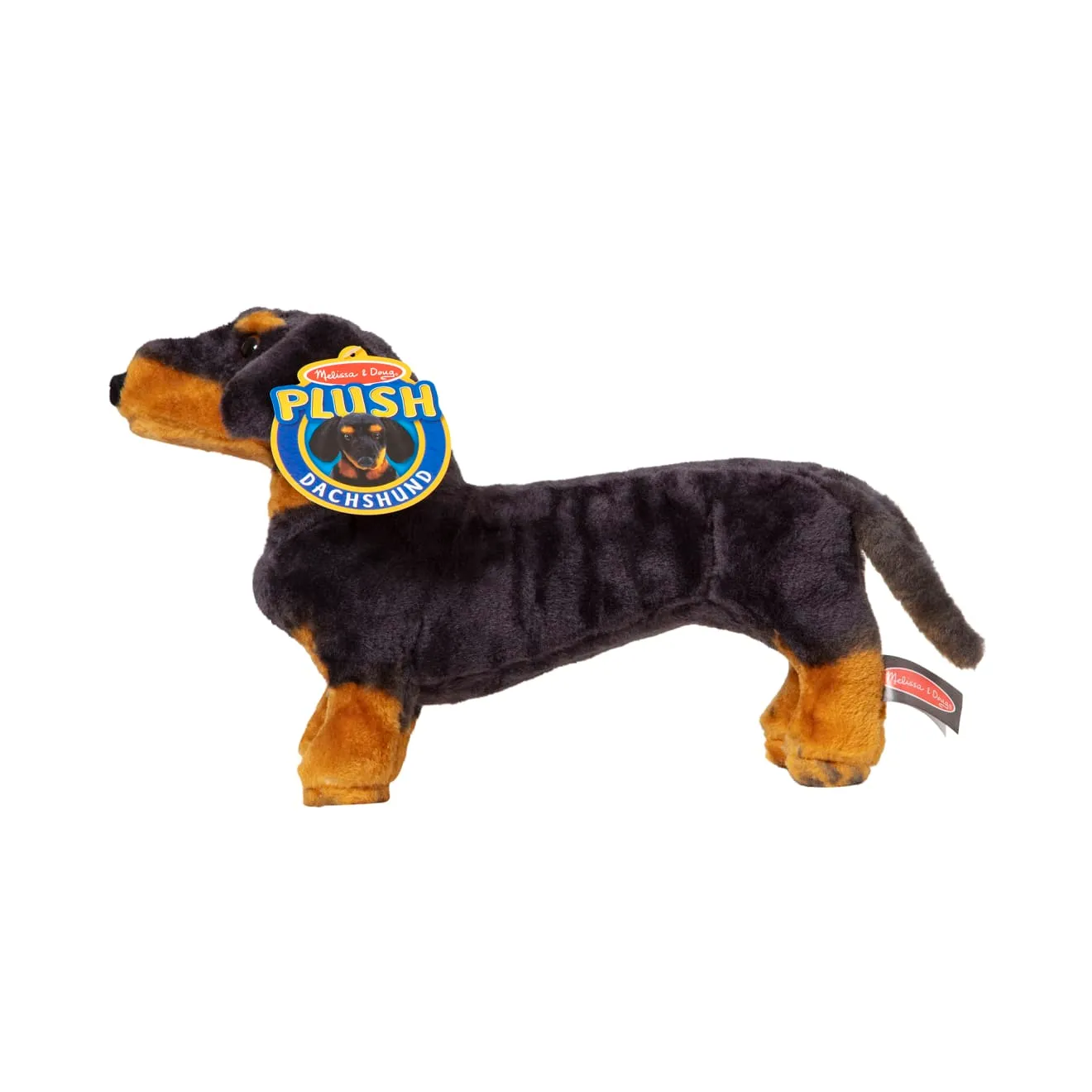 Melissa & Doug Dachshund Dog knuffel teckel zwart-bruin
