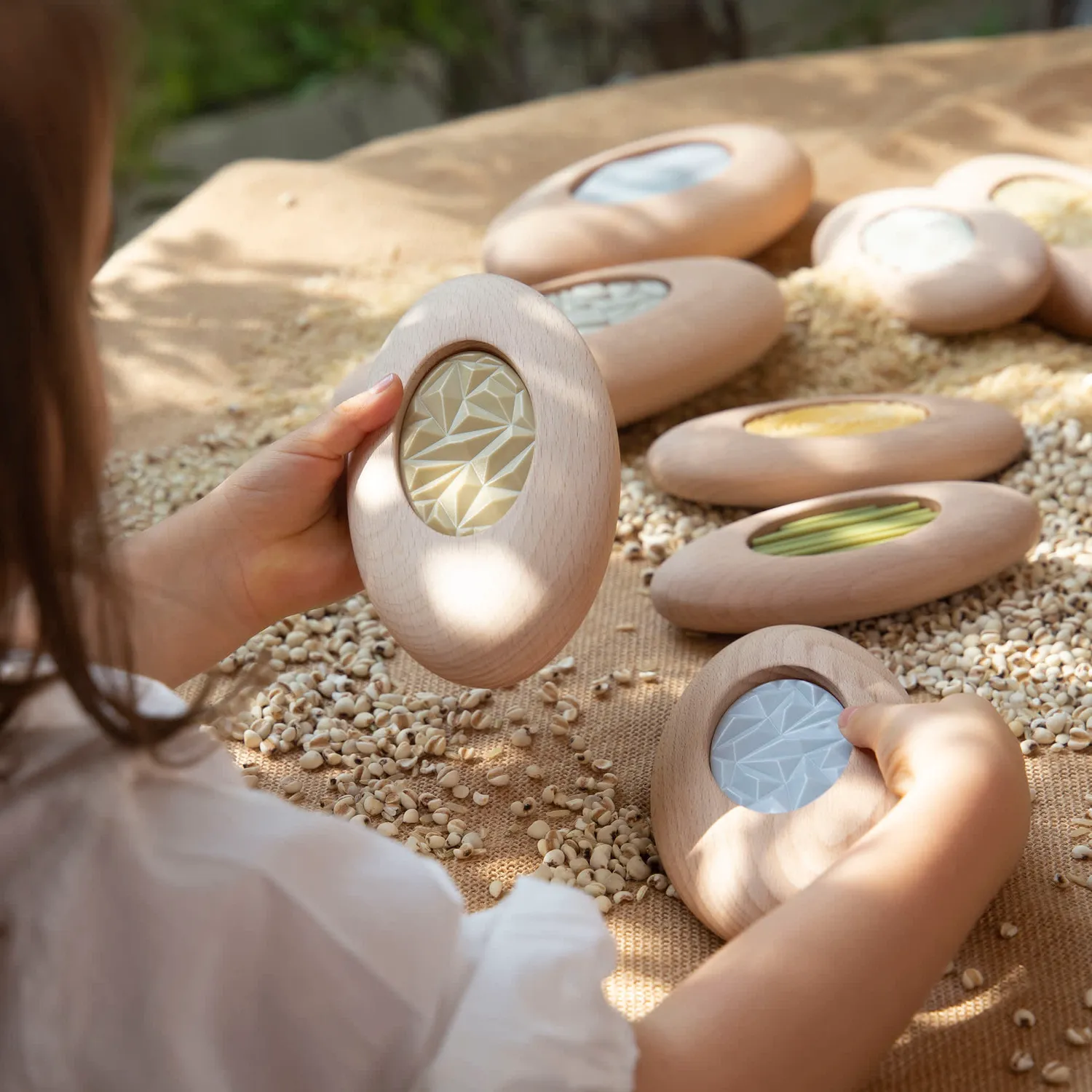 Guidecraft Jumbo Sensory River Stones stapelstenen beukenhout