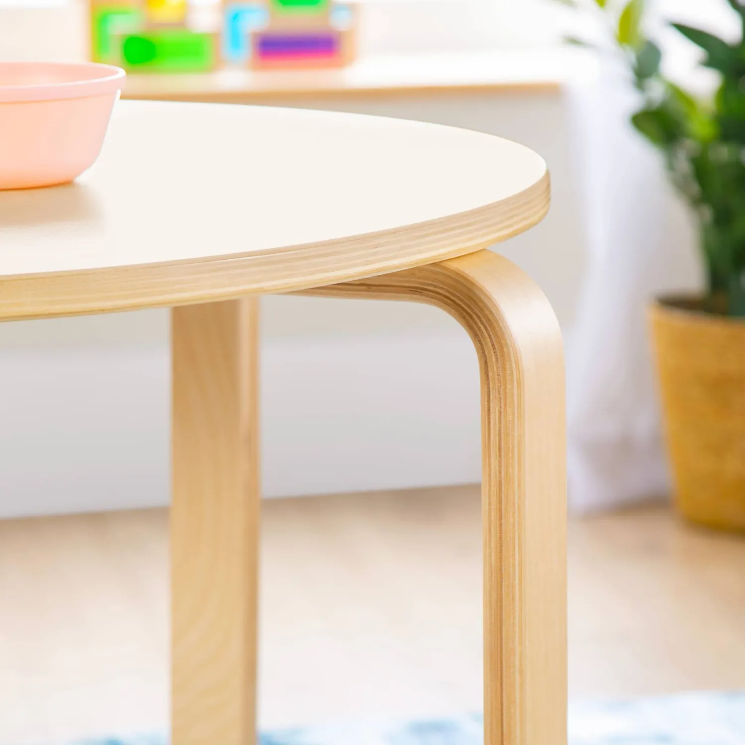 Guidecraft Nordic Tafel met 4 Stoelen Kinderset Naturel Hout
