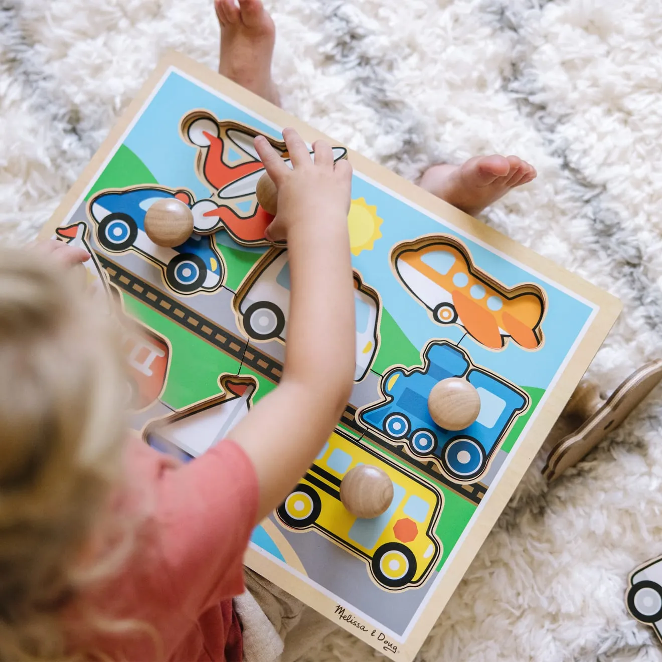 Melissa & Doug Vehicles Jumbo Knob puzzel houten 8 stukjes