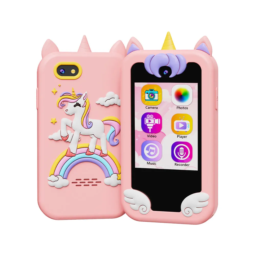KOKODI Kids Smart Phone Full Screen speeltelefoon roze eenhoorn