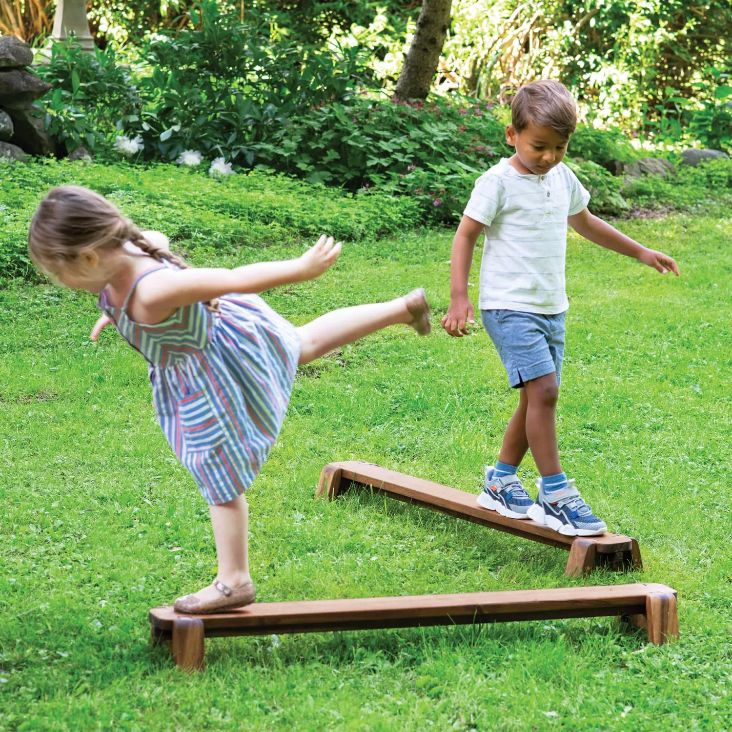 Guidecraft Acadia Balance Beam evenwichtsbalk set van 2