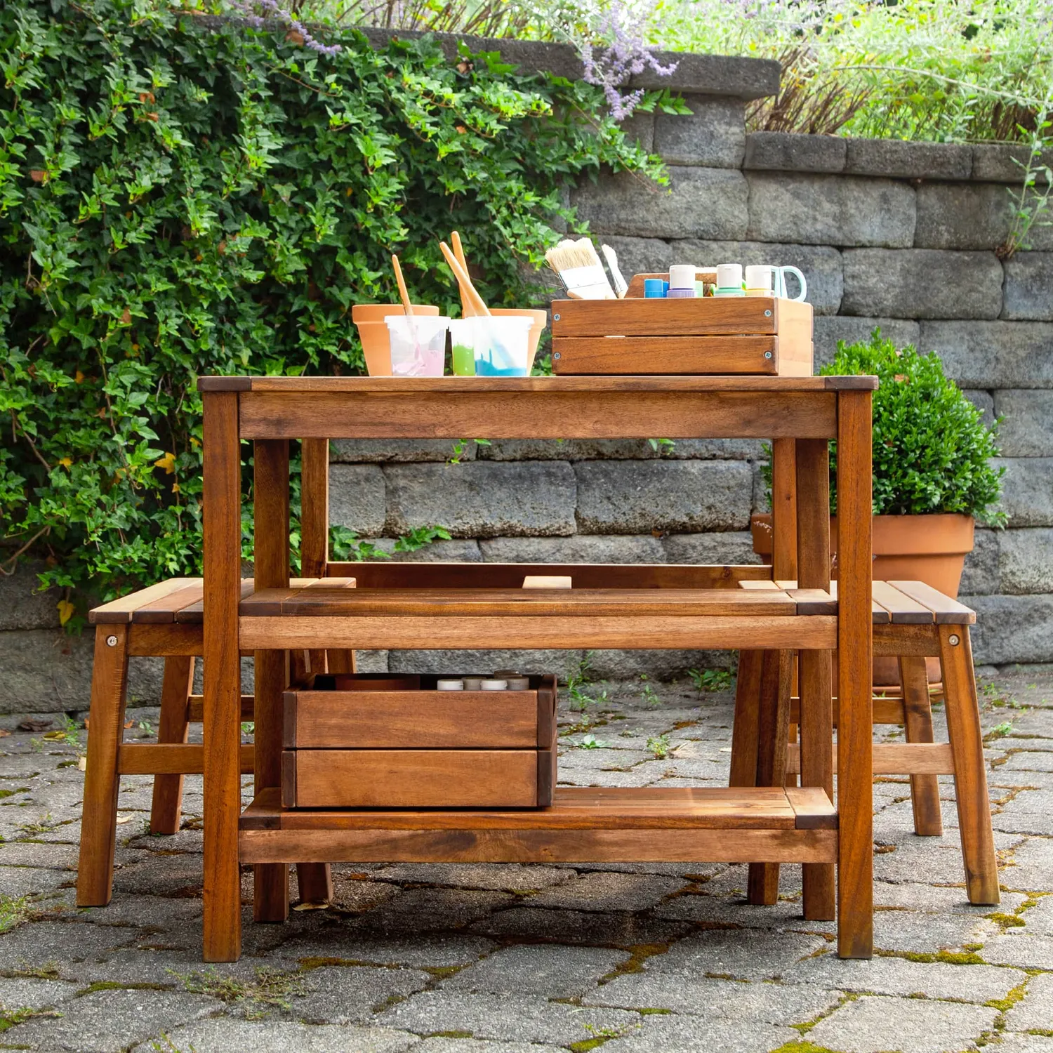 Guidecraft Martha Stewart Kids Outdoor knutseltafel set hout