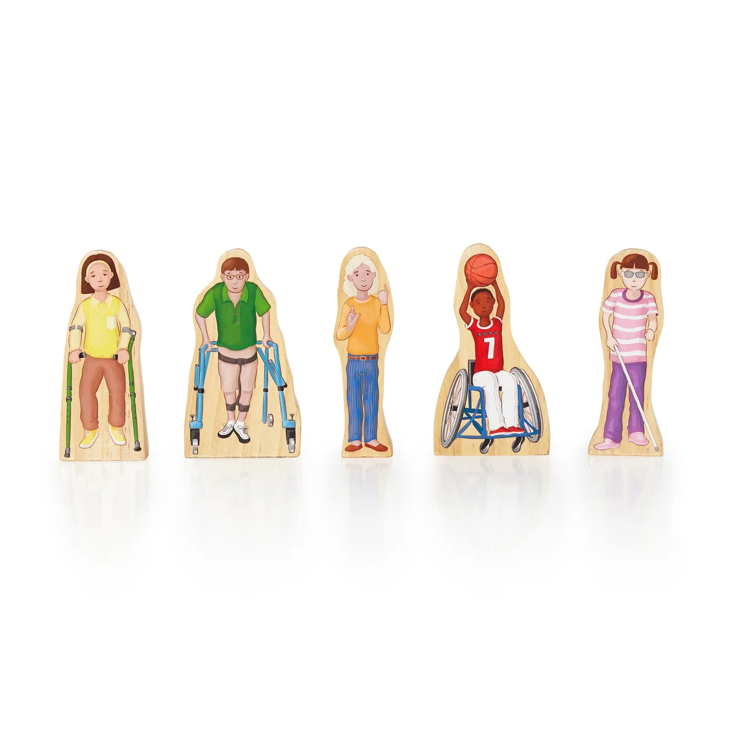 Guidecraft Wedgies houten figuren set 5 stuks