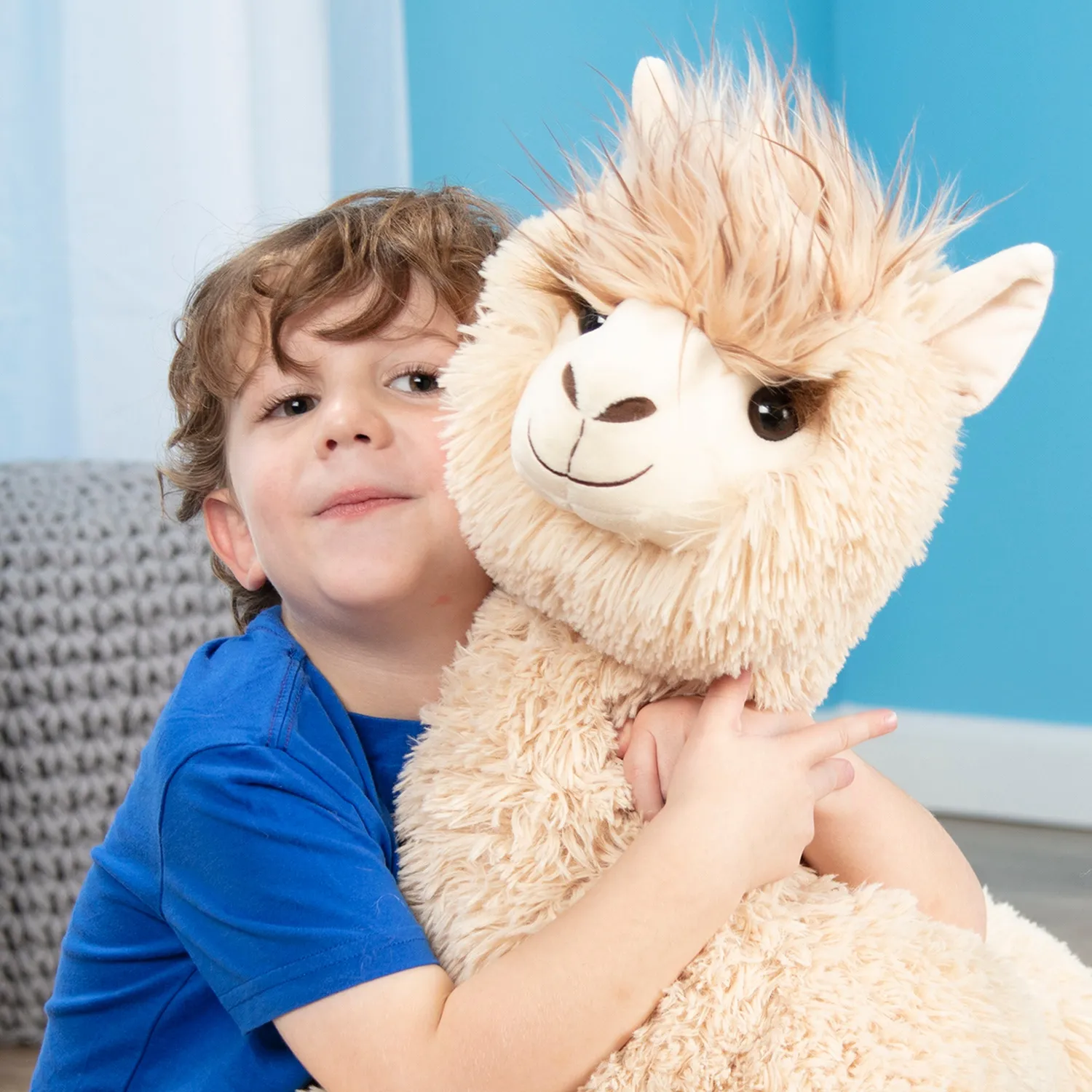 Melissa & Doug Jumbo Llama knuffel groot 66 cm beige