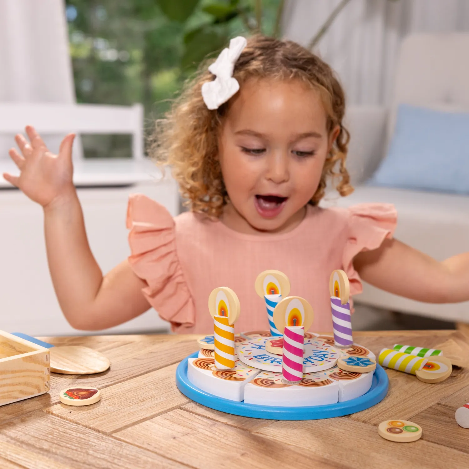 Melissa & Doug houten verjaardagstaart speelset 34-delig