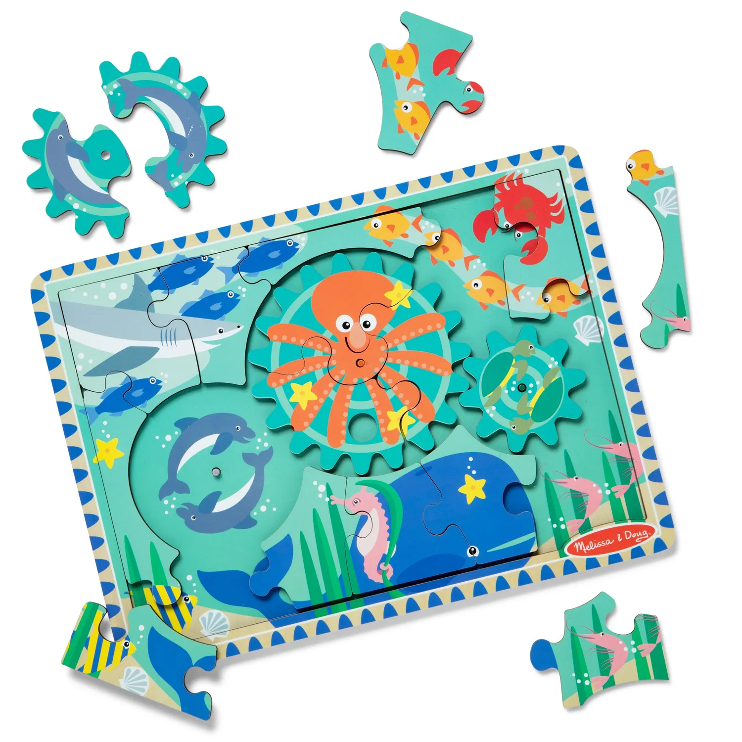 Melissa & Doug Underwater Gear houten puzzel 18 stukjes 3+