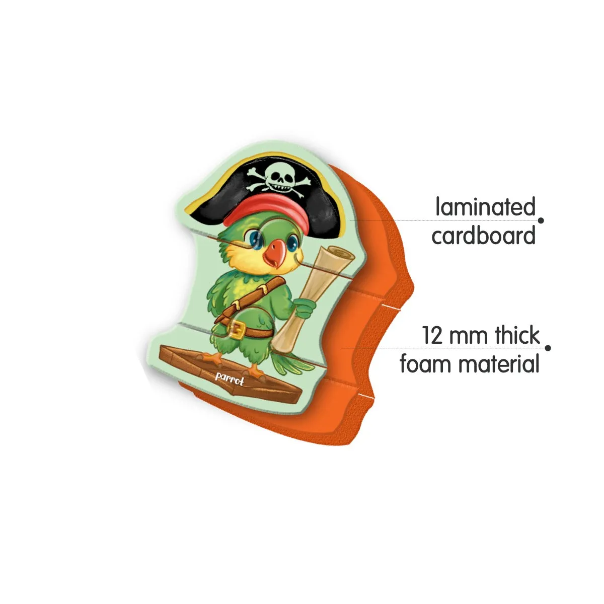 Puedo Puffy Puzzle Safari Animals puzzel zacht