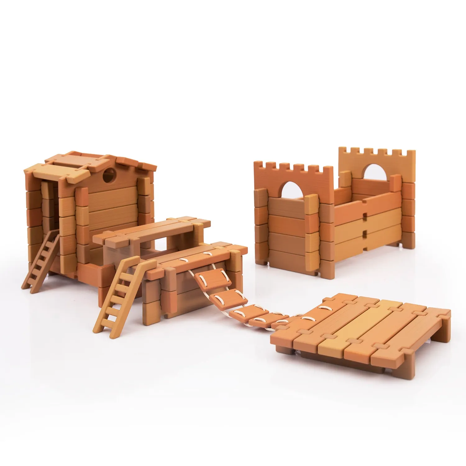 Guidecraft Tabletop Notch Blocks Western bouwblokken 85 stuks