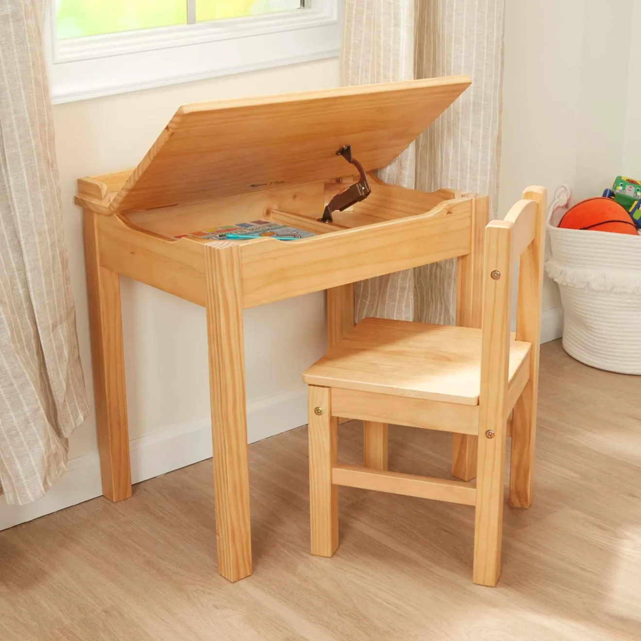 Melissa & Doug Bureau met Stoel Hout Honing Kleur