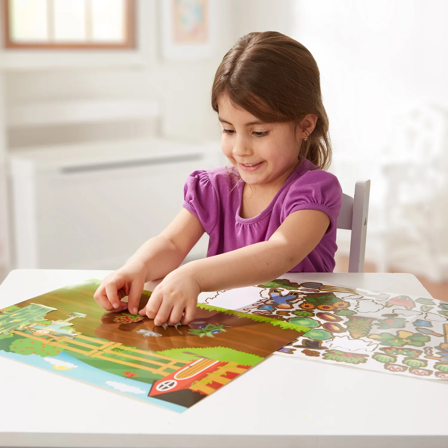 Melissa & Doug Boerderij stickerboek herbruikbaar 280 stickers vanaf 3 jaar