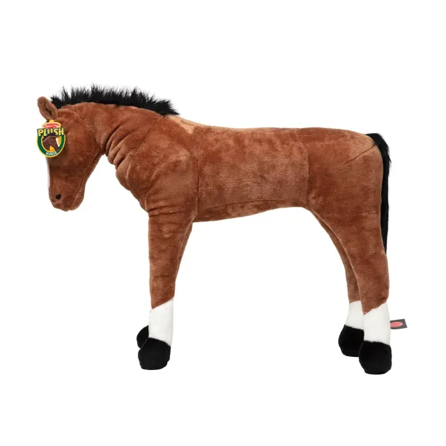 Melissa & Doug Paard knuffel reuze bruin 90 cm