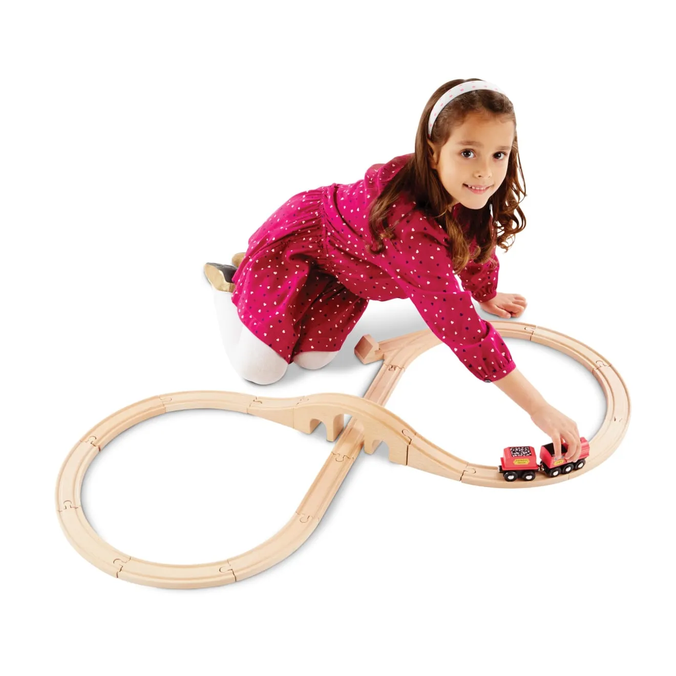 Melissa & Doug Figure 8 Treinset hout 22-delig brug