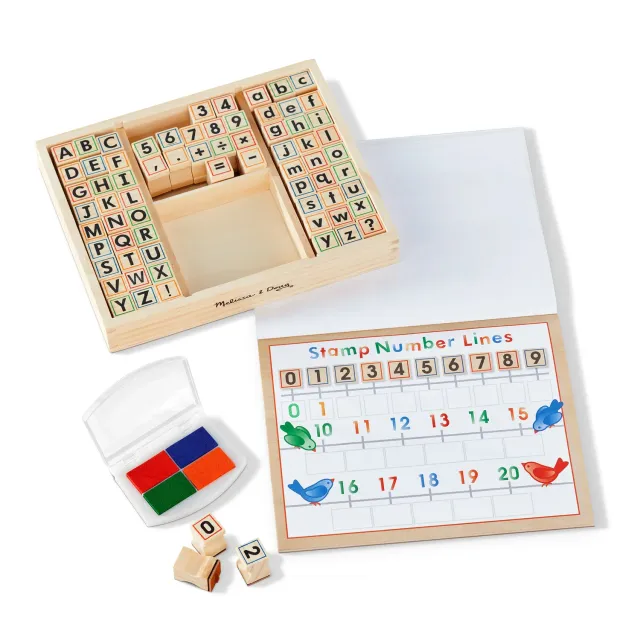 Melissa & Doug Deluxe ABCs 123s stempelset 71 stempels