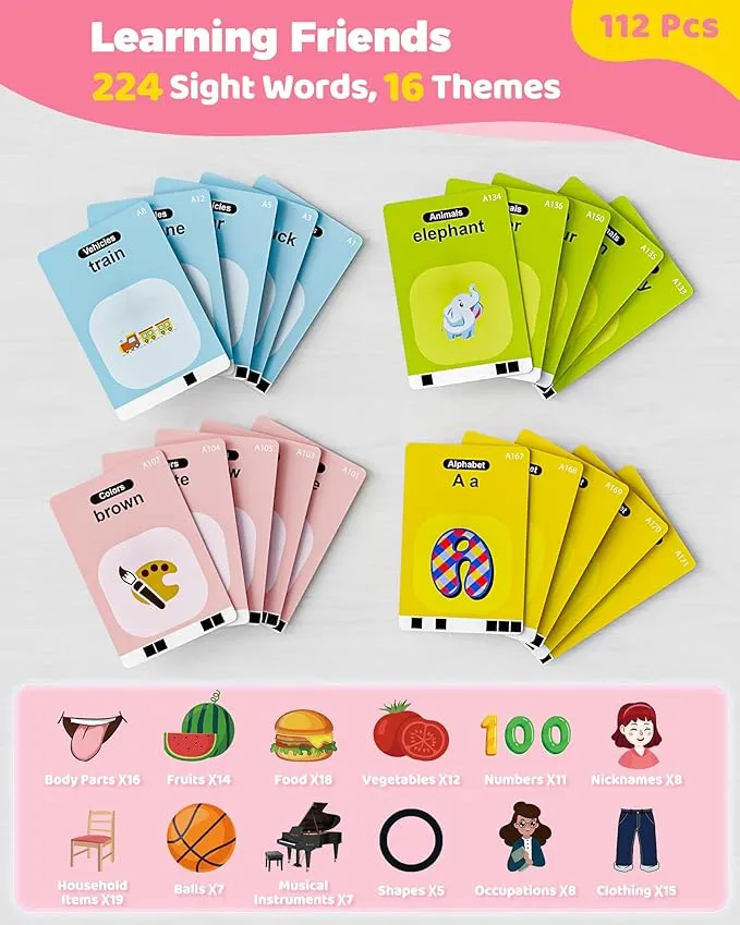 KOKODI Talking Flash Cards woordkaarten blauw 224 woorden